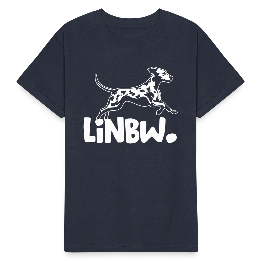 Kinder-T-Shirt – Dalmatiner-Logo „LiNBW.“ | Für kleine Fans mit Stil - Navy