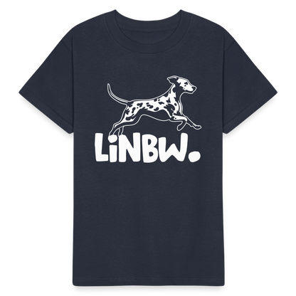 Kinder-T-Shirt – Dalmatiner-Logo „LiNBW.“ | Für kleine Fans mit Stil - Navy