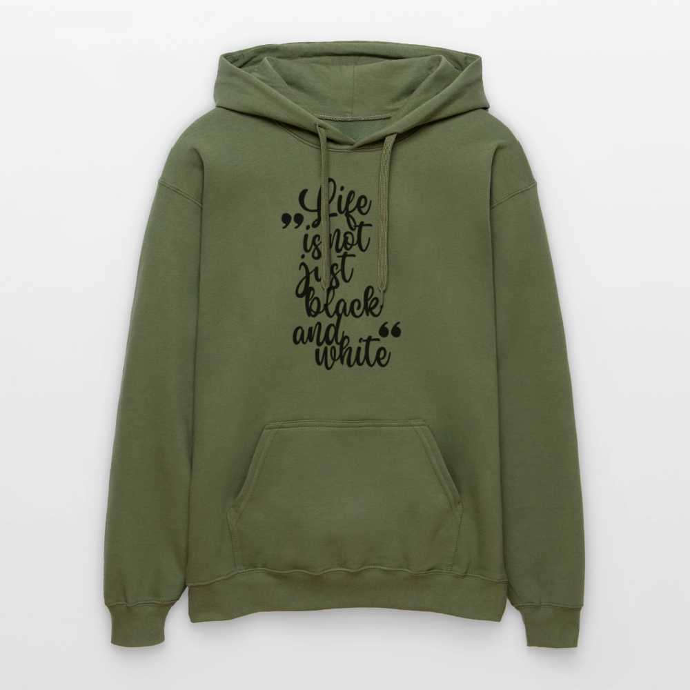 LiNBW. Männer & Frauen Hoodie Life is not just black and white - Militärgrün