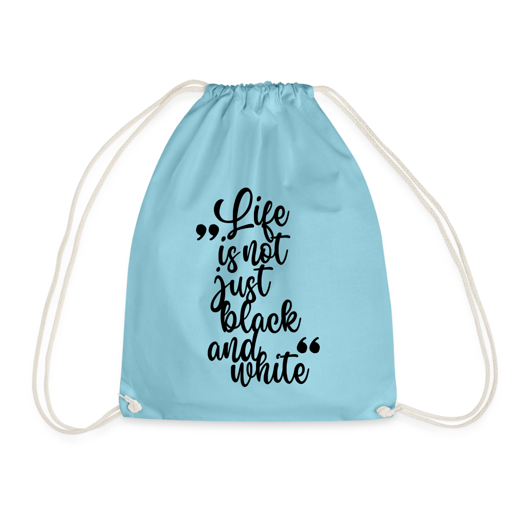 LiNBW. Turnbeutel Life is not just black and white - Aqua