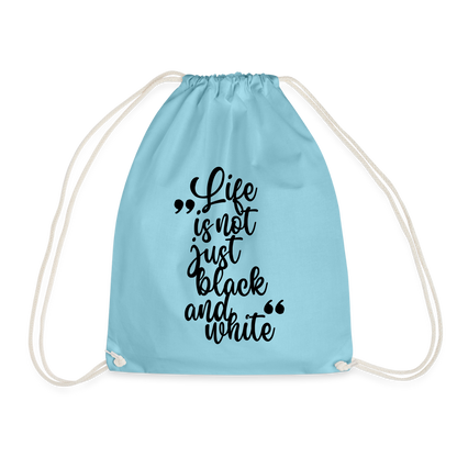 LiNBW. Turnbeutel Life is not just black and white - Aqua