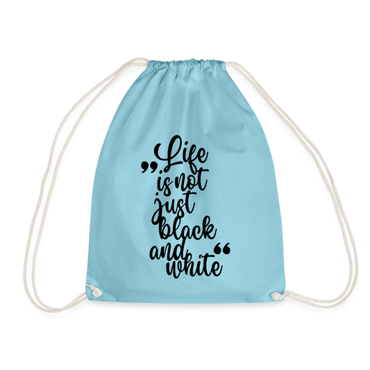LiNBW. Turnbeutel Life is not just black and white - Aqua