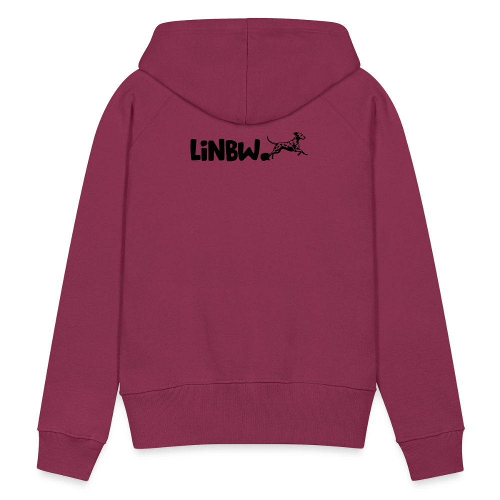LiNBW. Frauen Hoodie Life is not just black and white - Bordeaux