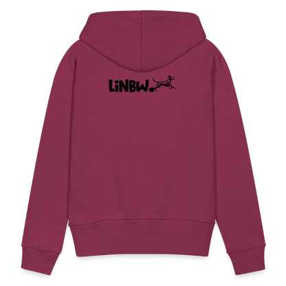 LiNBW. Frauen Hoodie Life is not just black and white - Bordeaux