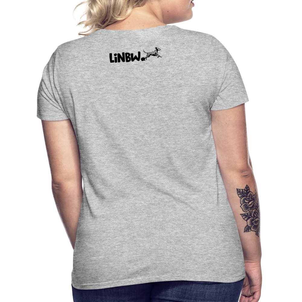 LiNBW. Frauen T-Shirt Dalmatiner Life is not just black and white - Grau meliert