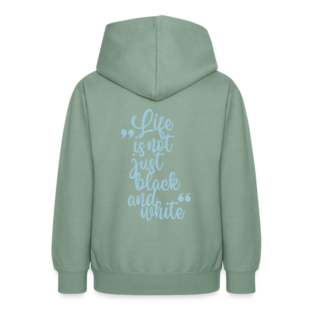 LiNBW. Teenager Hoodie Life is not just black and white - Graugrün