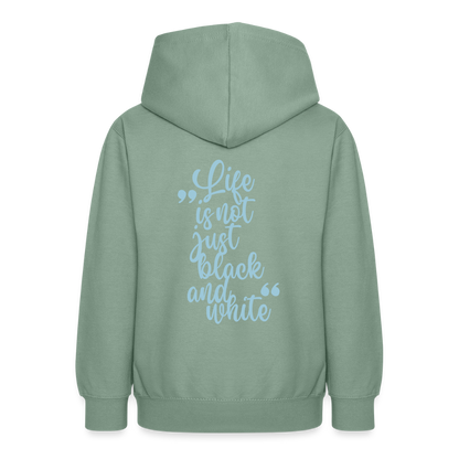 LiNBW. Teenager Hoodie Life is not just black and white - Graugrün