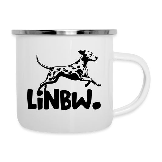 LiNBW. Emaille-Tasse Life is not just black and white - Weiß