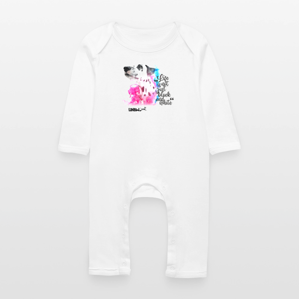 LiNBW. Baby Strampler Dalmatiner Life is not just black and white - Weiß