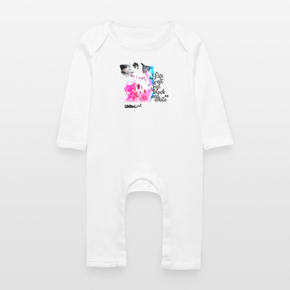 LiNBW. Baby Strampler Dalmatiner Life is not just black and white - Weiß
