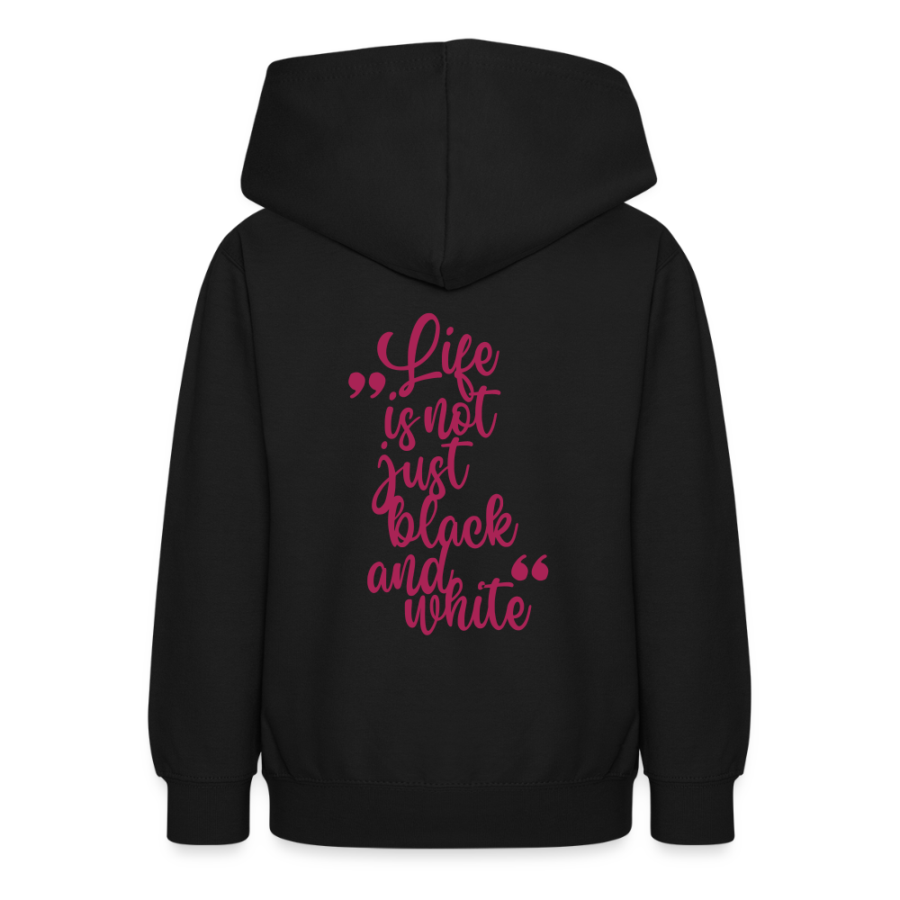 LiNBW. Teenager Hoodie Life is not just black and white - Schwarz