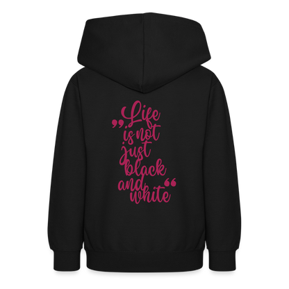 LiNBW. Teenager Hoodie Life is not just black and white - Schwarz