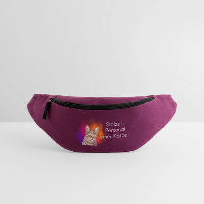 LiNBW. Gürteltasche Stolzes Personal einer Katze - Burgunderrot