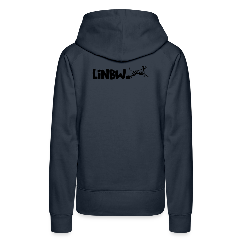 LiNBW. Frauen Hoodie Life is not just black and white - Navy