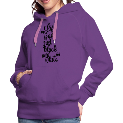 LiNBW. Frauen Hoodie Life is not just black and white - Purple