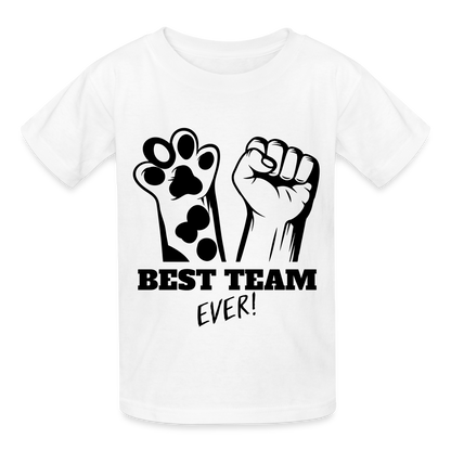 Kinder-T-Shirt – Best Team Ever! | Tierliebe trifft Teamgeist - Weiß