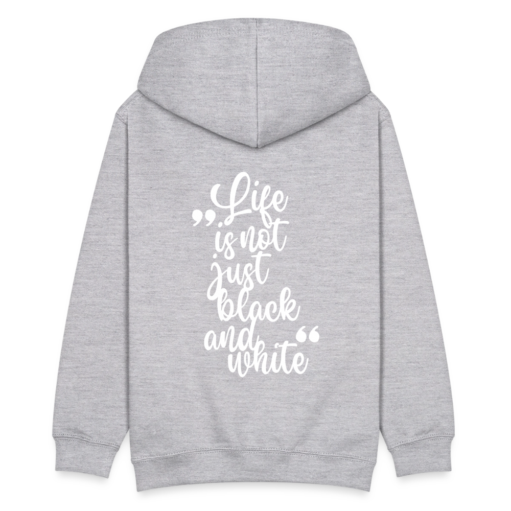 LiNBW. Teenager Hoodie Life is not just black and white - Hellgrau meliert