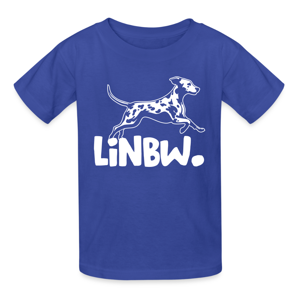 Kinder-T-Shirt – Dalmatiner-Logo „LiNBW.“ | Für kleine Fans mit Stil - Royalblau