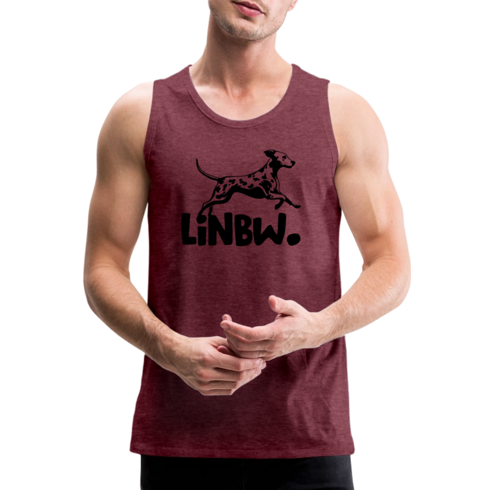 LiNBW. Männer Tank-Top - Bordeauxrot meliert