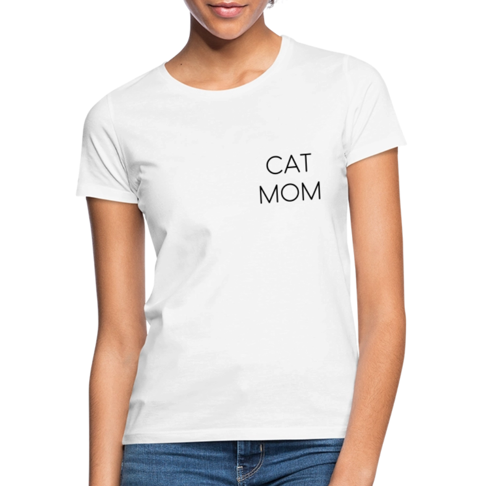 LiNBW. Frauen T-Shirt Stolzes Personal einer Katze - Weiß