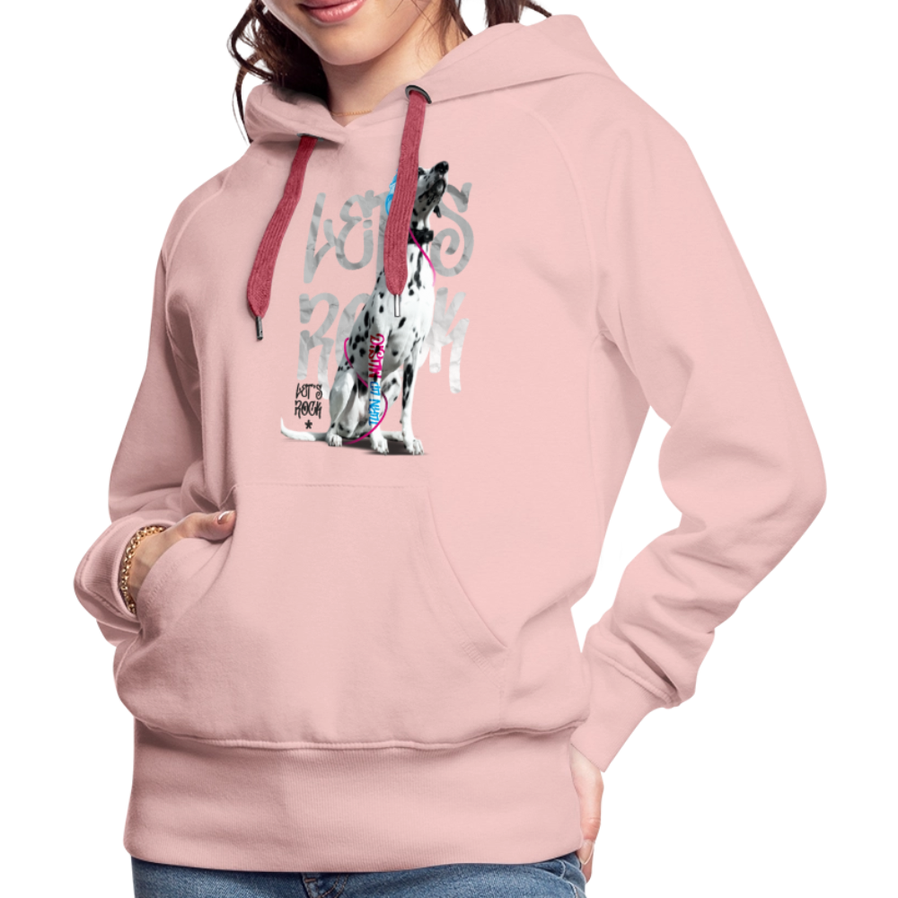 LiNBW. Frauen Hoodie Dalmatiner Let's Rock - Kristallrosa