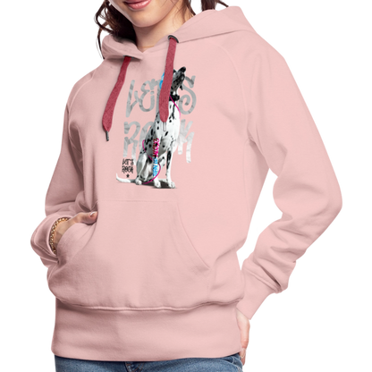 LiNBW. Frauen Hoodie Dalmatiner Let's Rock - Kristallrosa