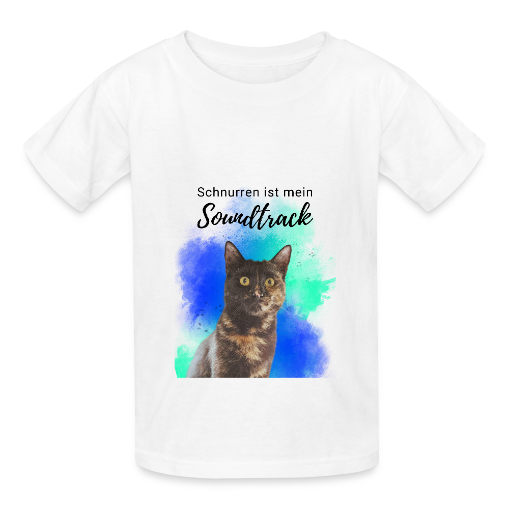 Kinder-T-Shirt – Schnurren ist mein Soundtrack | Für kleine Katzenfreunde - Weiß