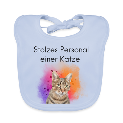 LiNBW. Lätzchen Stolzes Personal einer Katze - sky Blue