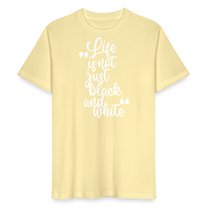 LiNBW. Männer T-Shirt Life is not just black and white - Creme