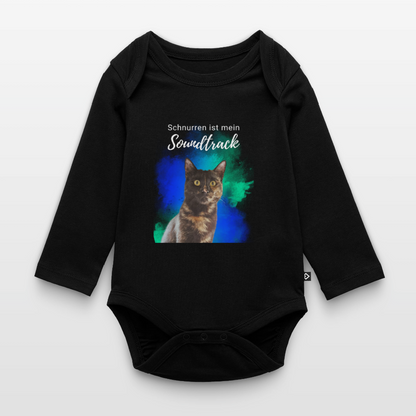 Baby-Body „Schnurren ist mein Soundtrack“ – Schwarze Edition für kleine Katzenfans - Schwarz