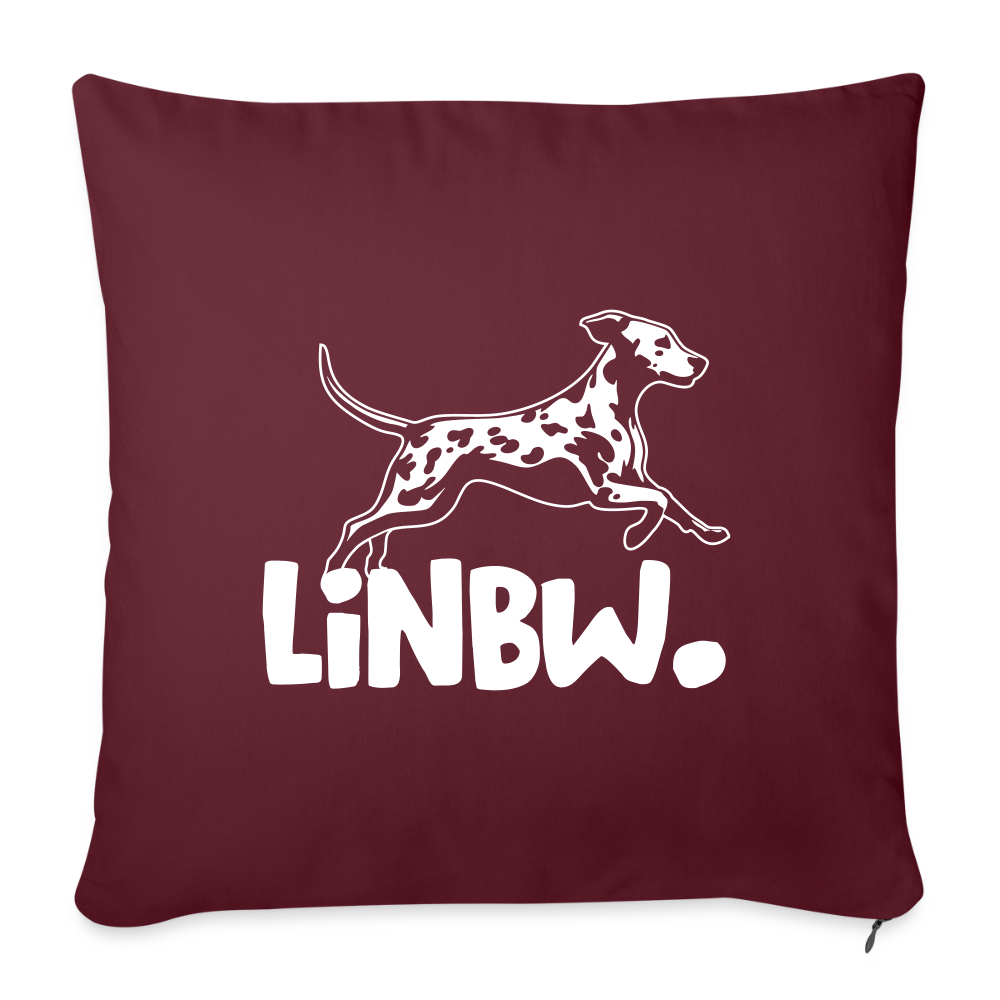 LiNBW. Kissen mit Füllung 45 x 45 cm - Burgunderrot