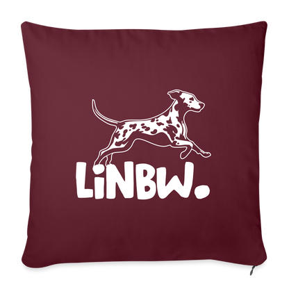 LiNBW. Kissen mit Füllung 45 x 45 cm - Burgunderrot