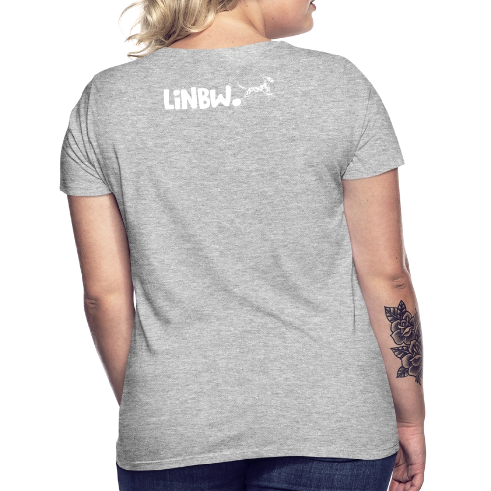 LiNBW. Frauen T-Shirt Dalmatiner Life is not just black and white - Grau meliert