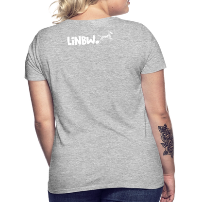 LiNBW. Frauen T-Shirt Dalmatiner Life is not just black and white - Grau meliert