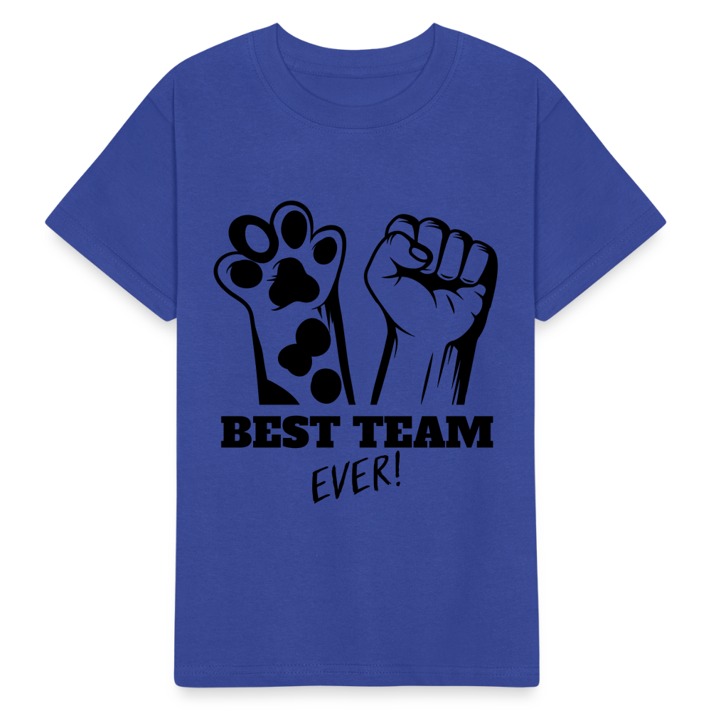 Kinder-T-Shirt – Best Team Ever! | Tierliebe trifft Teamgeist - Royalblau