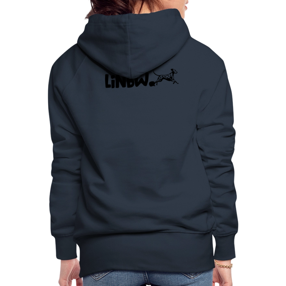 LiNBW. Frauen Hoodie Life is not just black and white - Navy