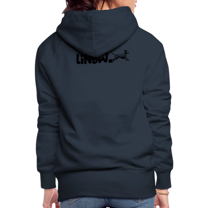 LiNBW. Frauen Hoodie Life is not just black and white - Navy