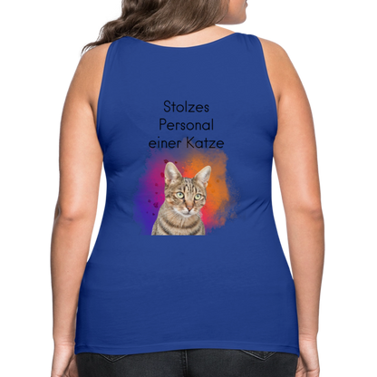 LiNBW. Frauen Tank-Top Stolzes Personal einer Katze - Königsblau