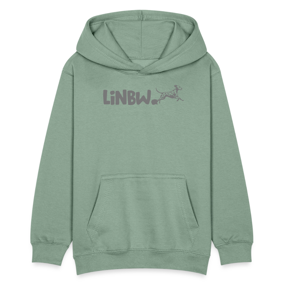 LiNBW. Kinder Hoodie Life is not just black and white - Graugrün