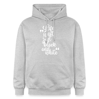 LiNBW. Männer & Frauen Hoodie Life is not just black and white - Hellgrau meliert