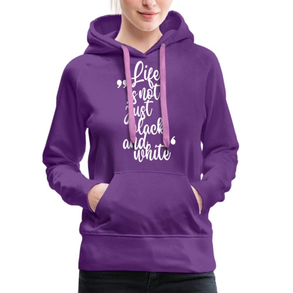 LiNBW. Frauen Hoodie Life is not just black and white - Purple