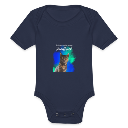 LiNBW. Body Kurzarm Schnurren ist mein Soundtrack - Dunkelnavy