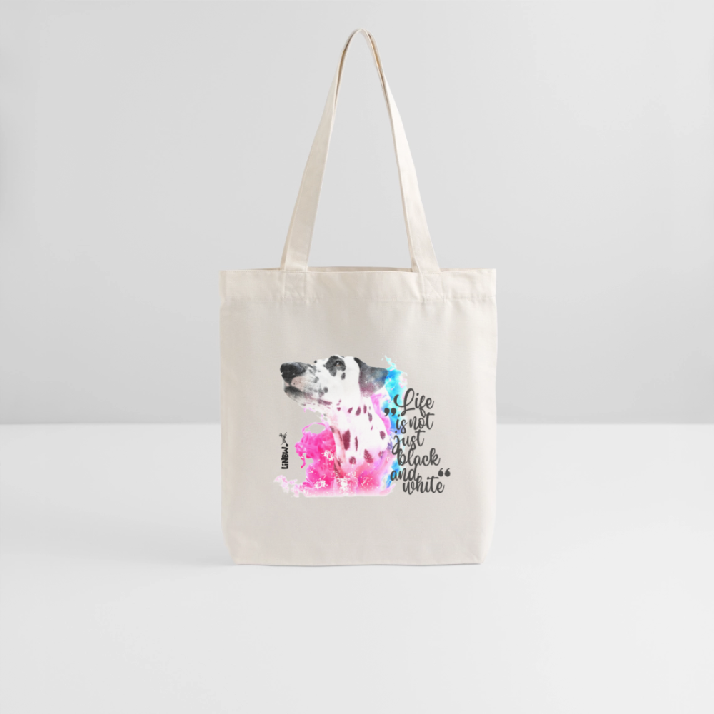 LiNBW. Stoffbeutel Dalmatiner Life is not just black and white - Naturweiß