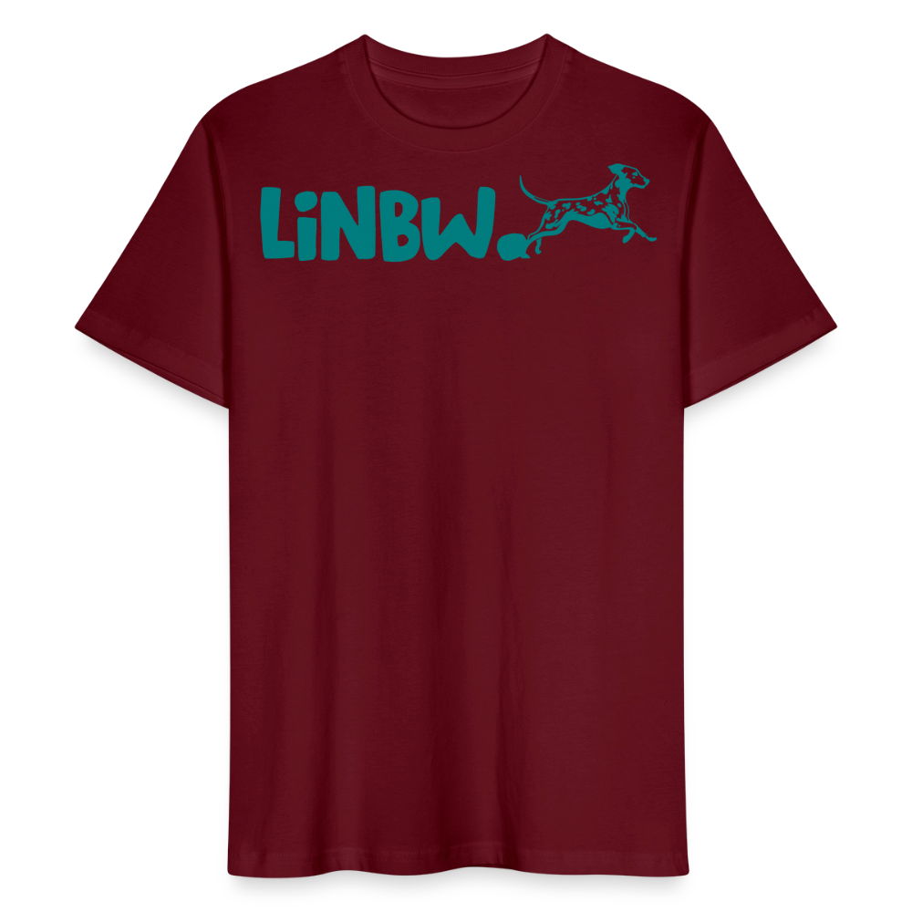 LiNBW. Männer T-Shirt Life is not just black and white - Burgunderrot