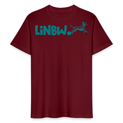 LiNBW. Männer T-Shirt Life is not just black and white - Burgunderrot