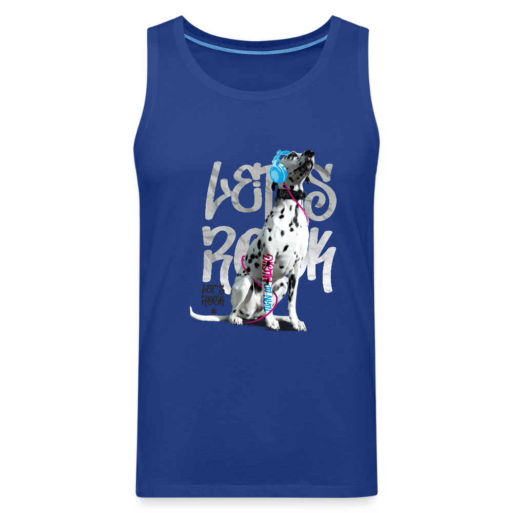 LiNBW. Männer Tank-Top Dalmatiner Let's Rock - Königsblau