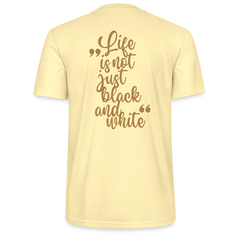 LiNBW. Männer T-Shirt Life is not just black and white - Creme
