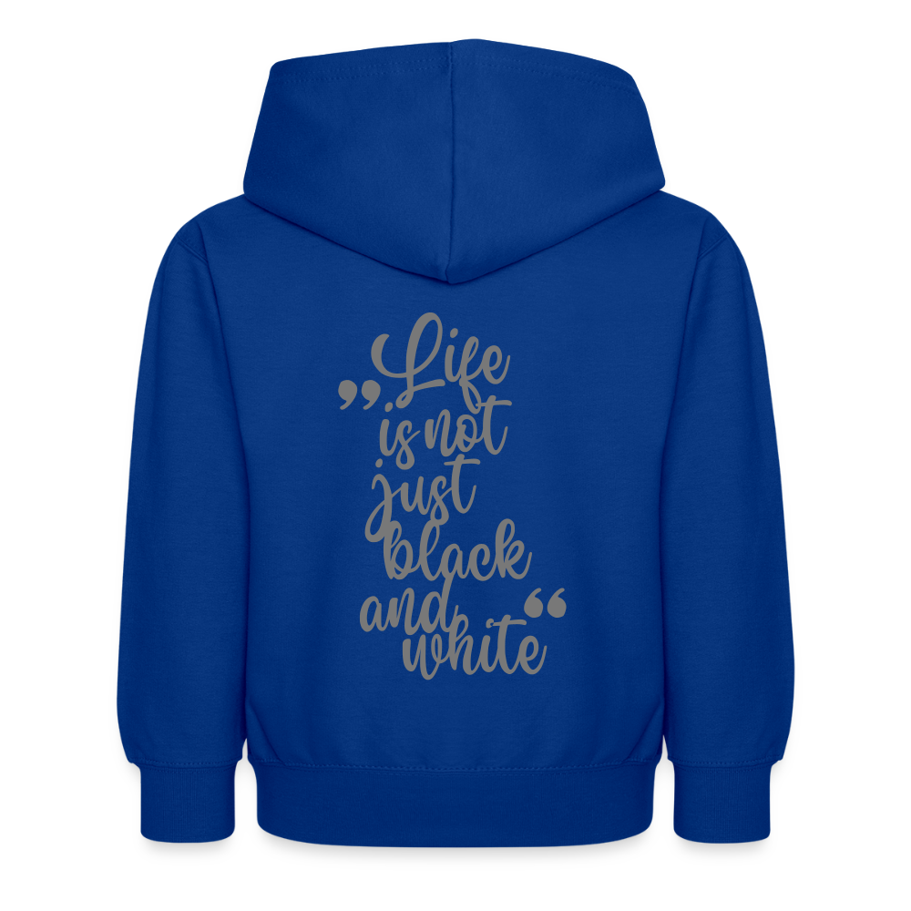 LiNBW. Kinder Hoodie Life is not just black and white - Royalblau