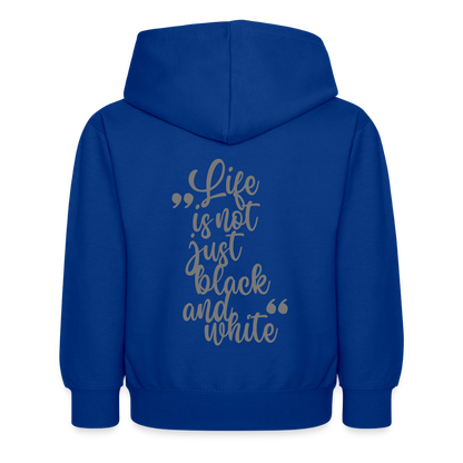 LiNBW. Kinder Hoodie Life is not just black and white - Royalblau
