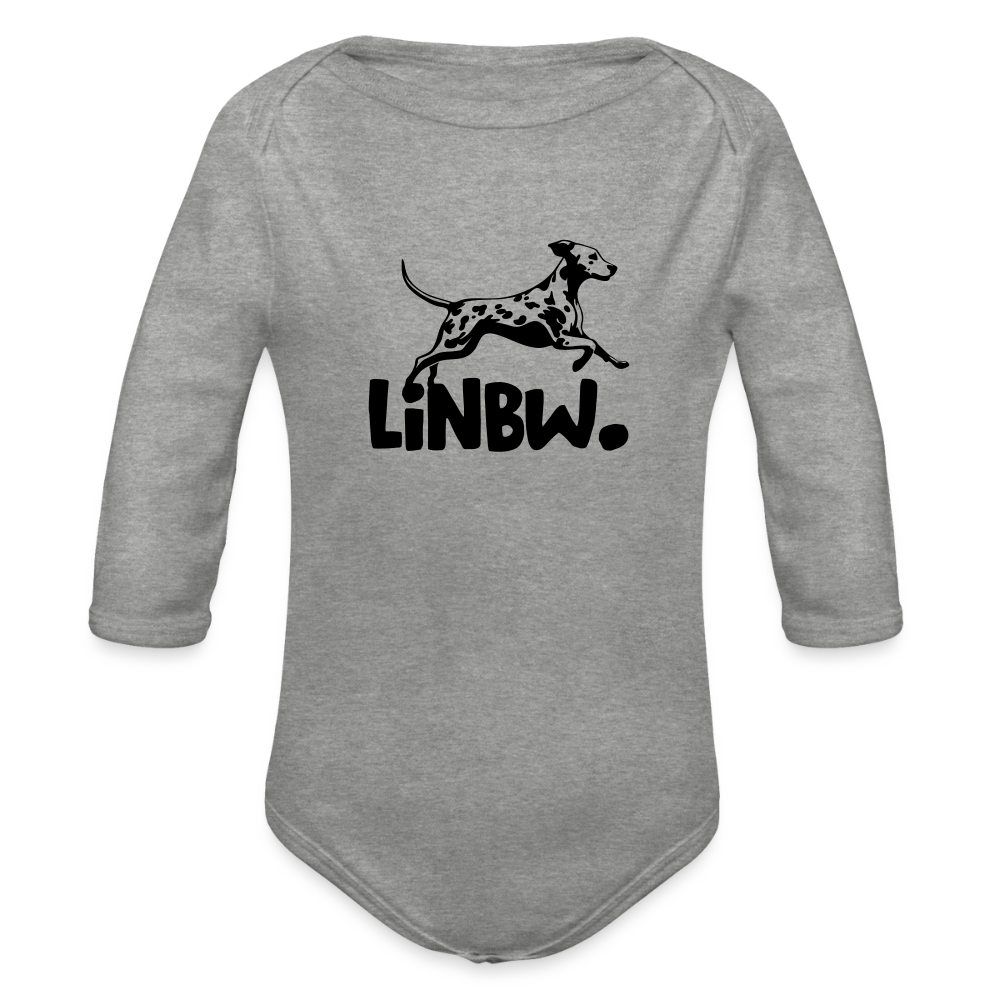 Baby-Body „LINBW Signature“ – Mit Dalmatinerlogo - Grau meliert